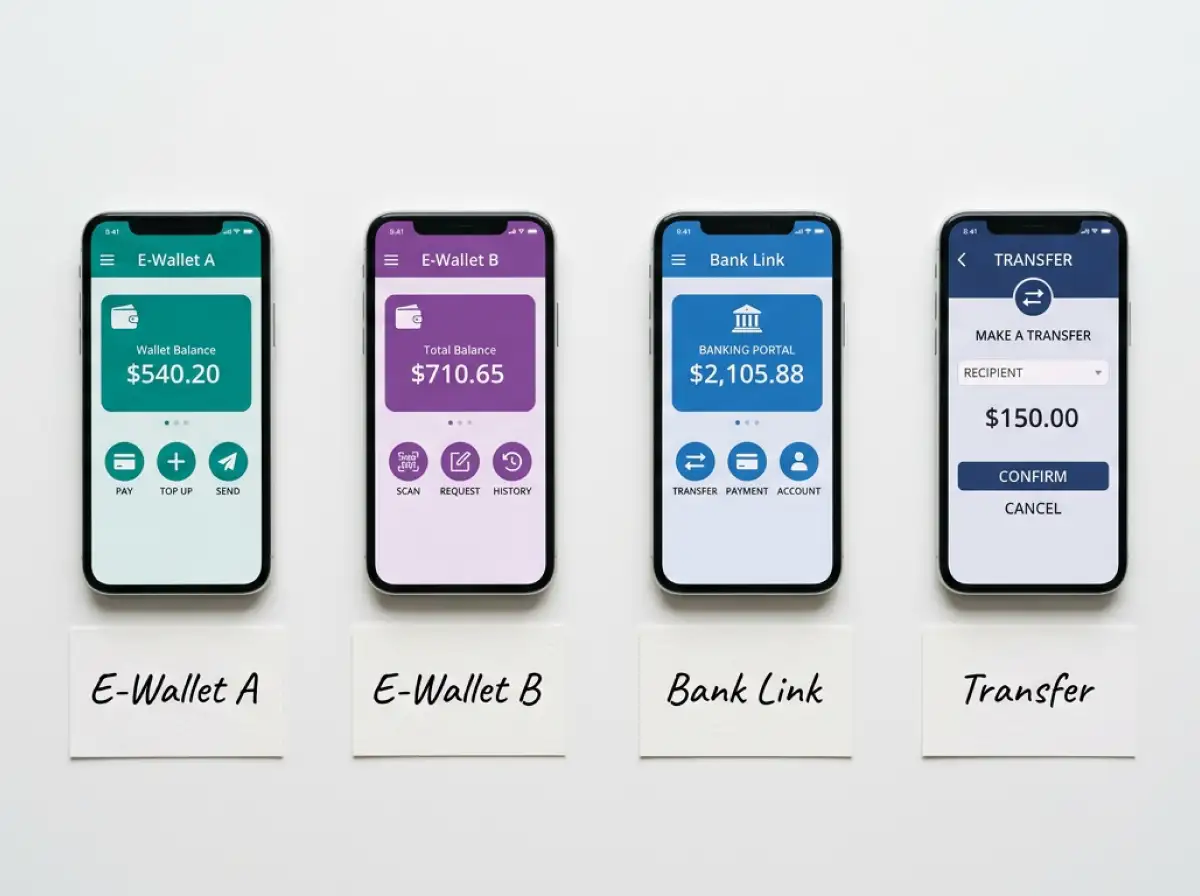 Four payment method icons side by side — Neteller, Skrill, PayID, and bank transfer — with speed and privacy indicators beneath each